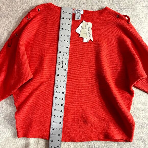 NWT Carmen Marc Valvo Red Sweater Size 1X Womens - Picture 8 of 8